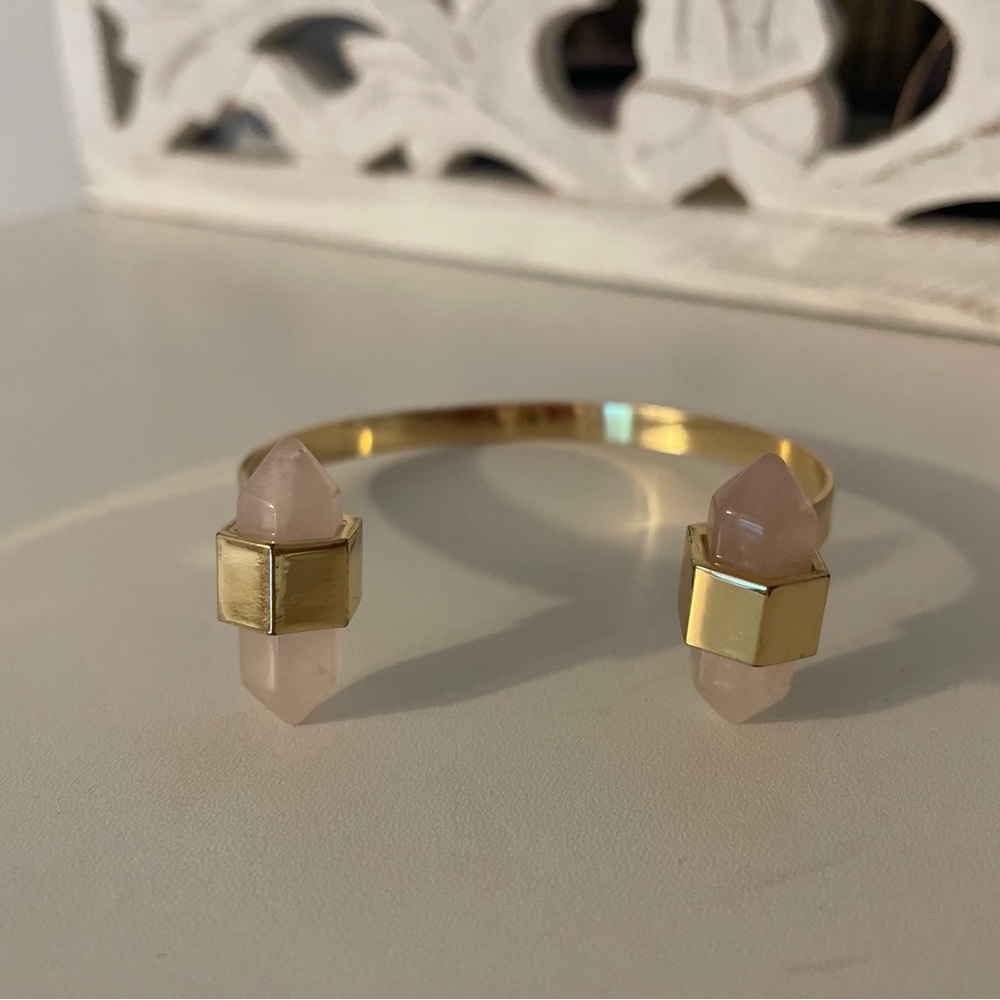 Adjustable rose quartz bracelet